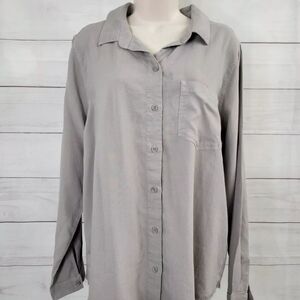 Side Stitch button down moonshine grey